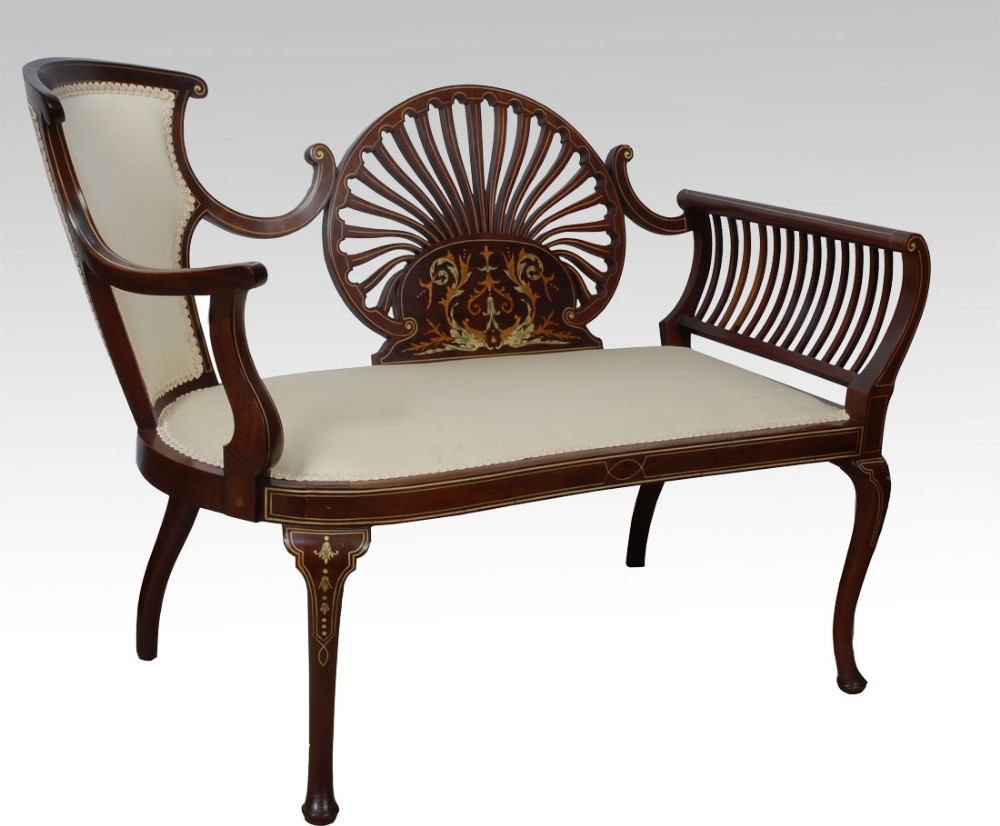 mahogany boudoir couch