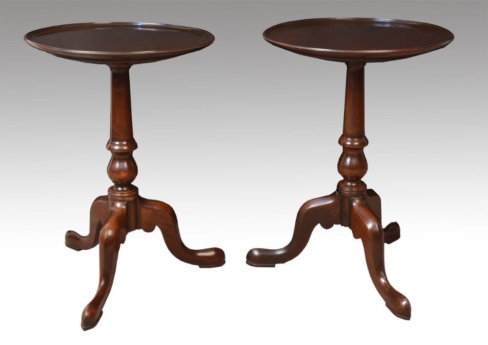 Pair of mahogany occasional tables