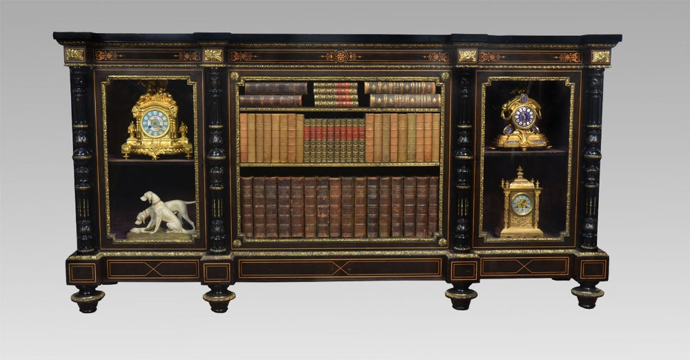 Victorian Ebonized and Gilt-metal Mounted Credenza 