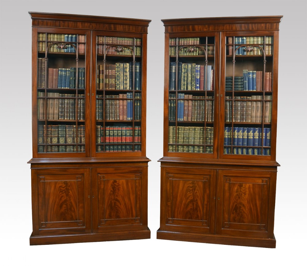 Pair of George II Mahogany Bookcases
