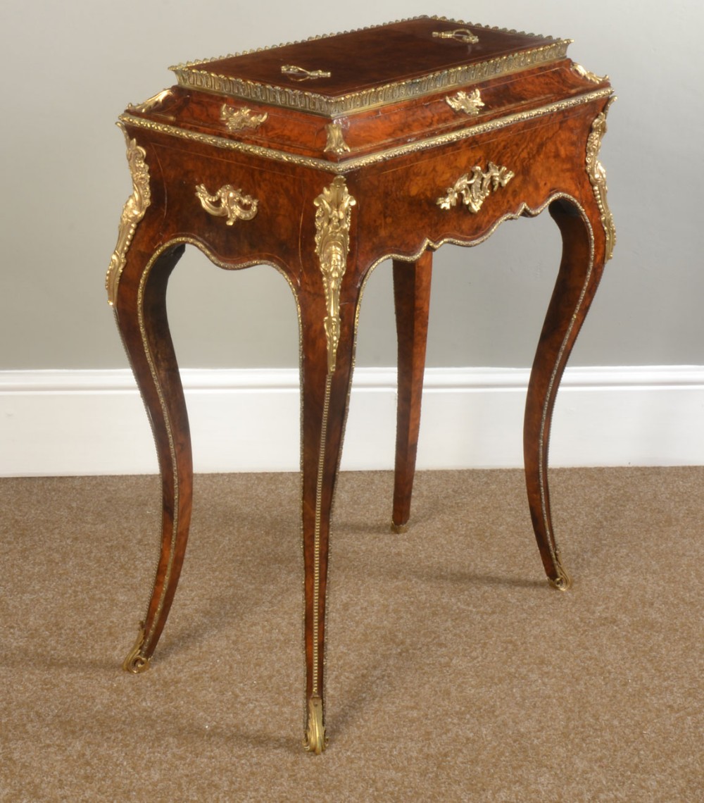 Victorian walnut and gilt metal mounted jardinière 