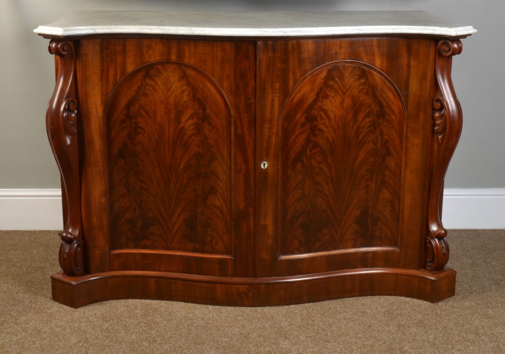 Victorian Antique two door mahogany chiffonier