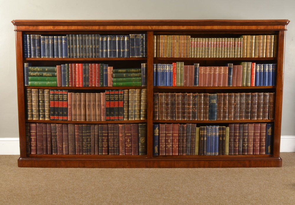 Large Victorian Mahogany open bookcase 