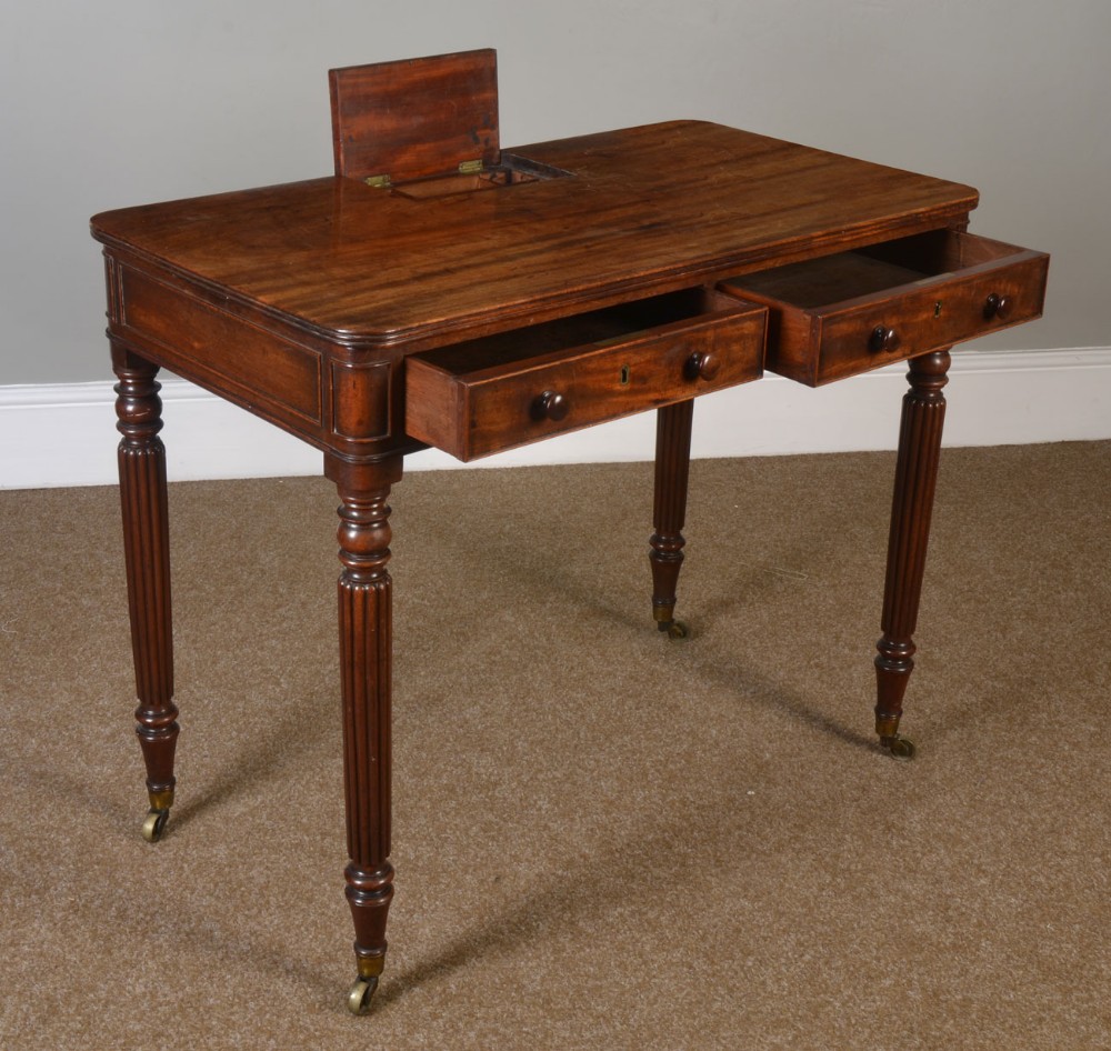 Regency mahogany chamber writing table 