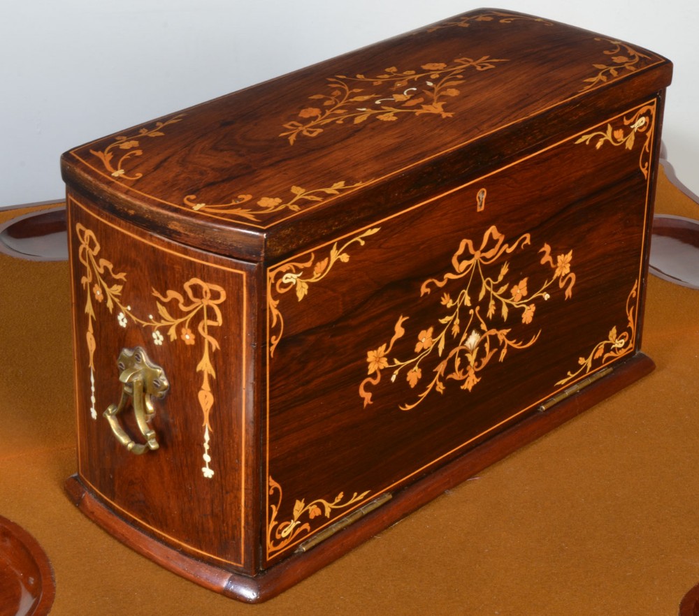 Late Victorian inlaid writing box