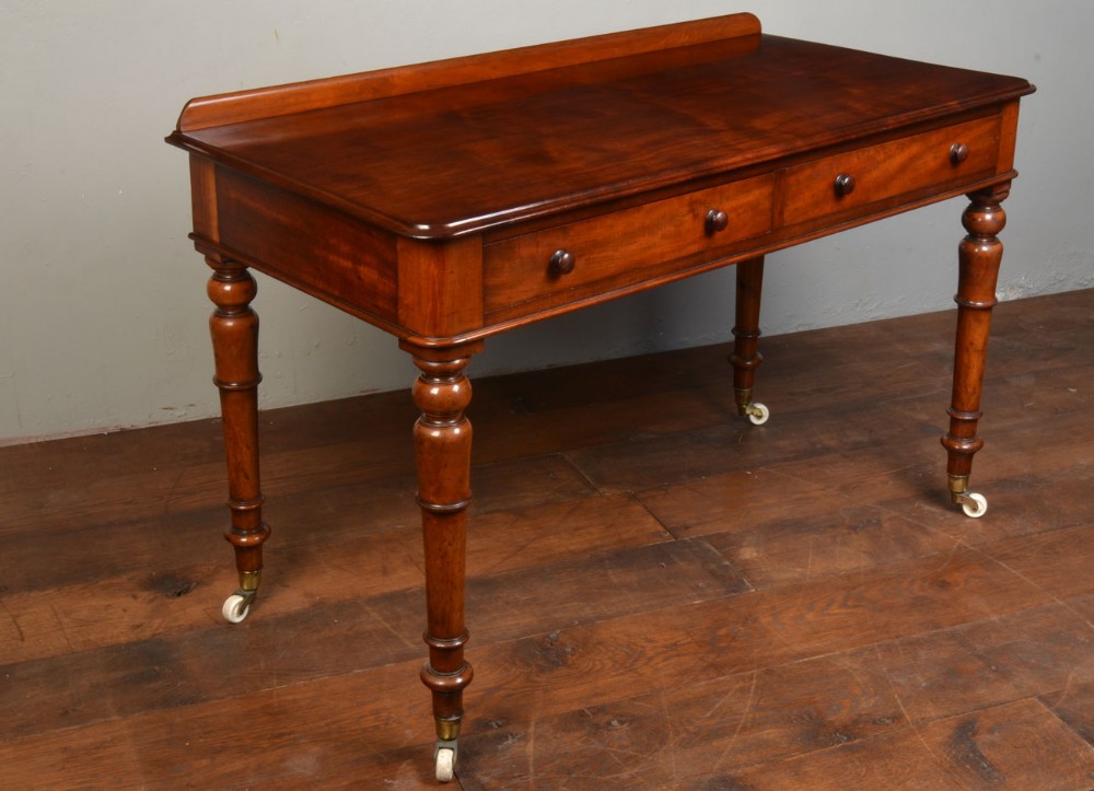 Mahogany two draw writing table 