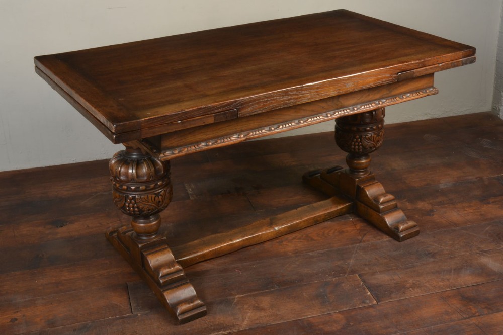 Oak draw leaf refectory table 