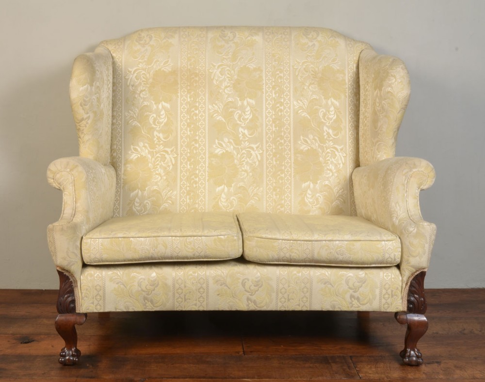 Large Mahogany two seater settee