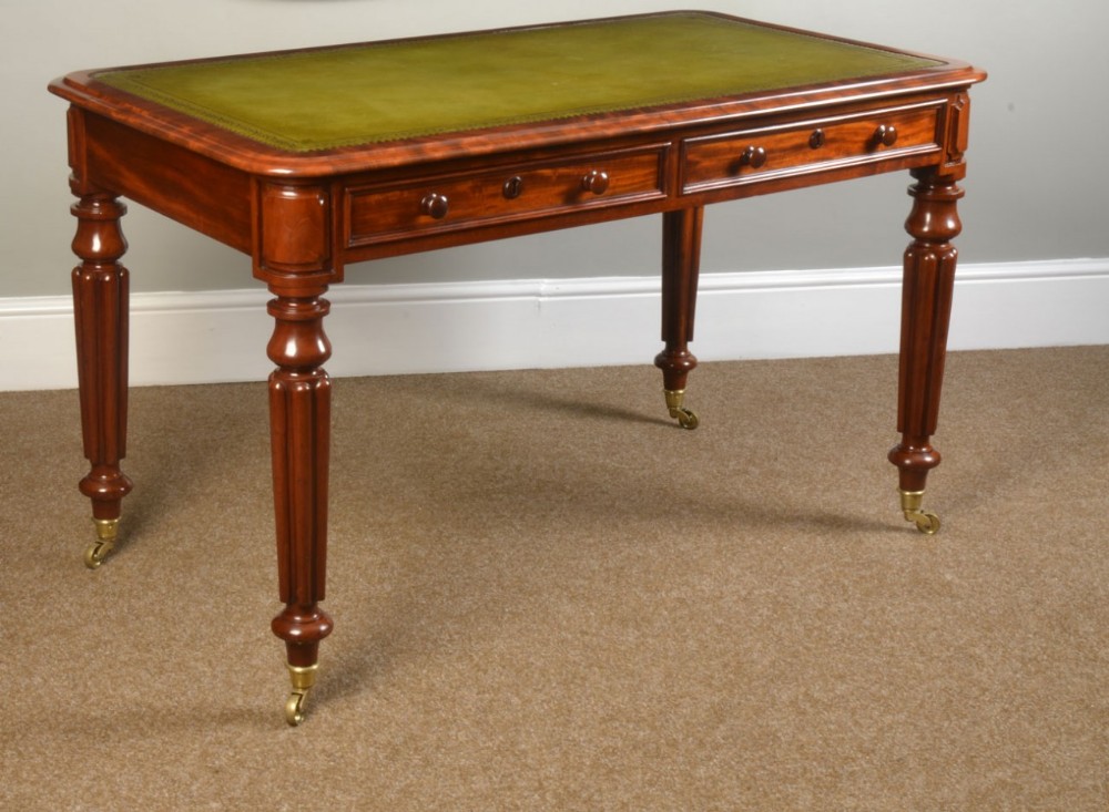 Mahogany two draw writing table