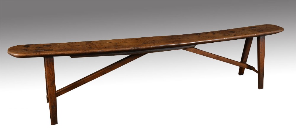 Oak rustic bench 