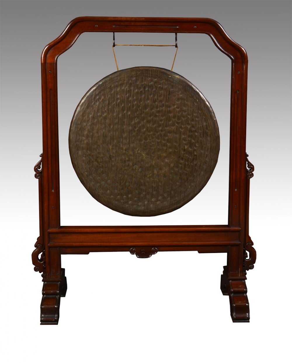 Chinese hardwood framed dinner gong