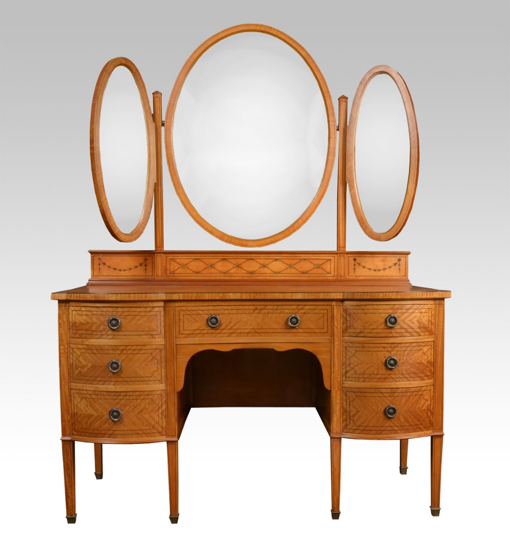 Edwardian satinwood dressing table 