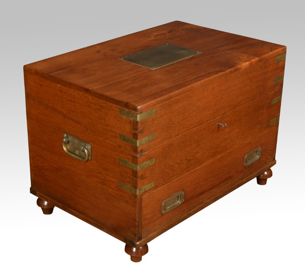 Brass-Bound teak medical chest A J Wright & Co Liverpool 