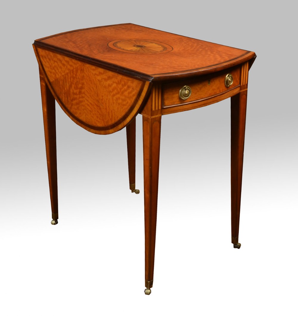 George III satinwood Pembroke table