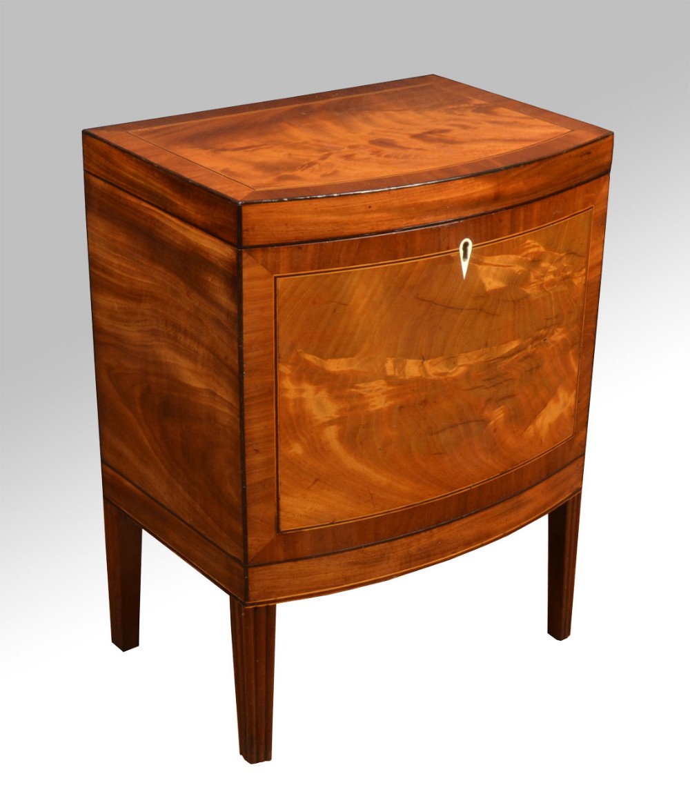 Georgian mahogany and ebony inlaid cellarette