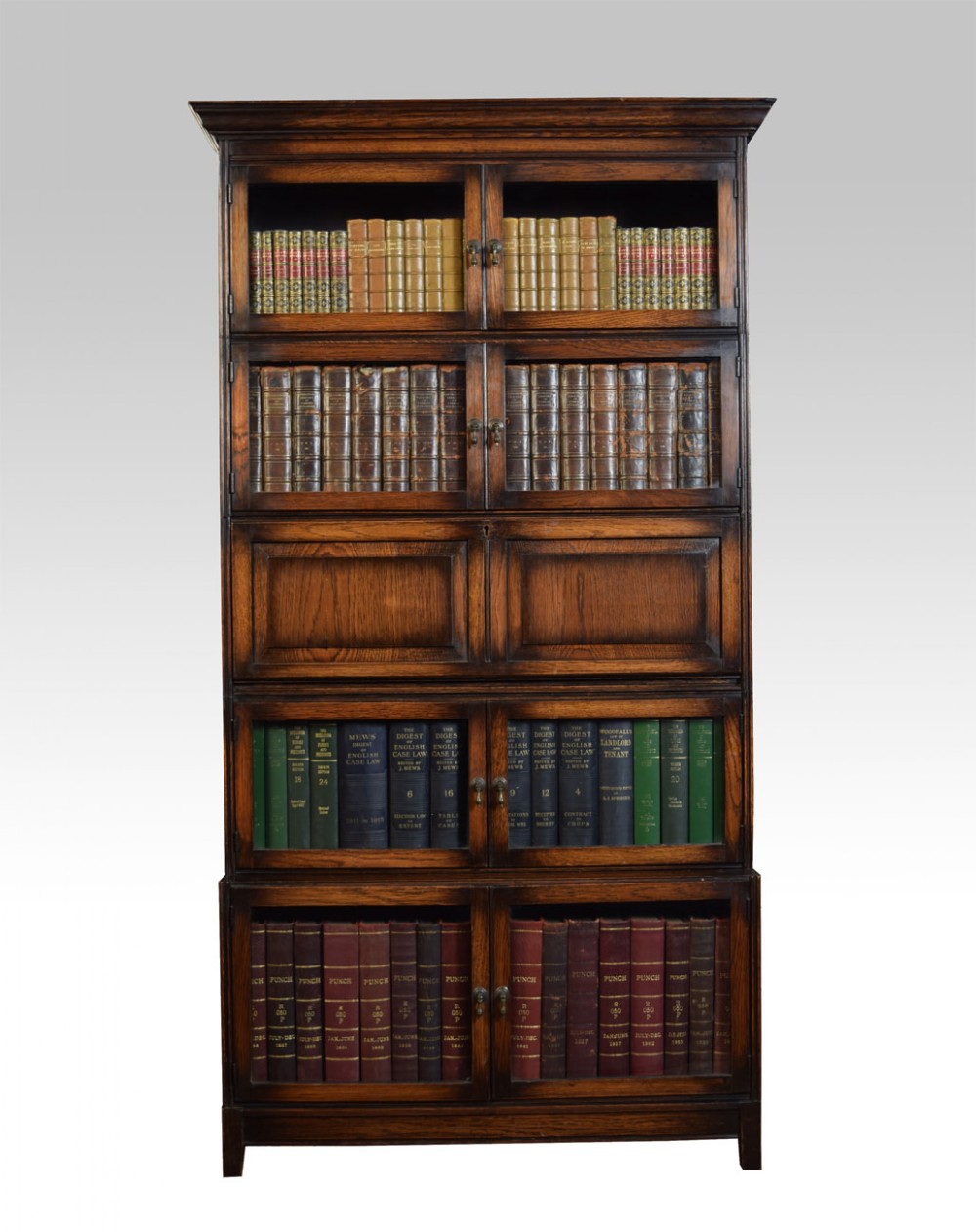 Oak sectional bookcase by E.S.A London