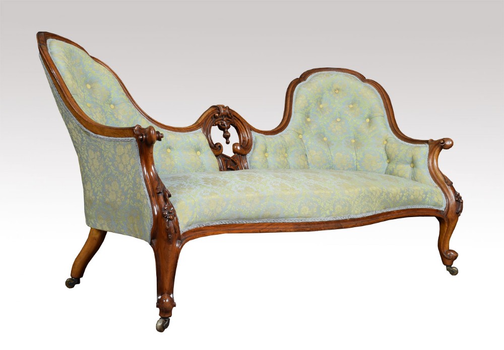 Victorian walnut framed settee
