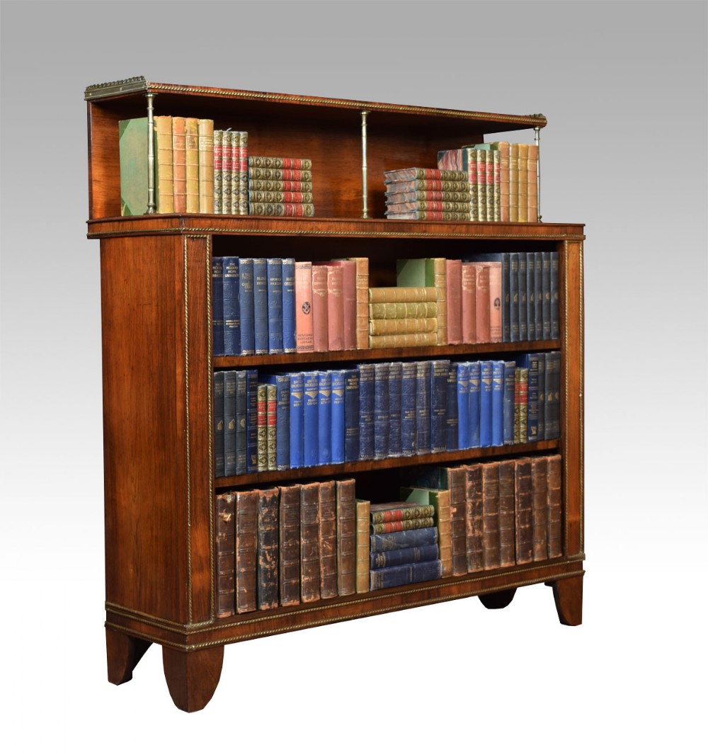 Regency rosewood open bookcase 