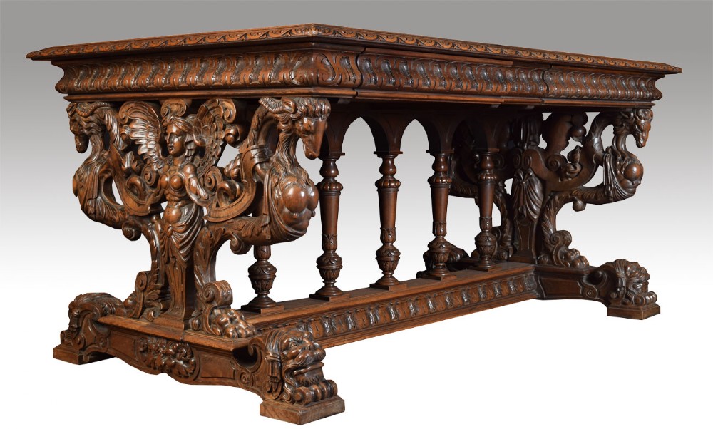 late 19th century Italian walnut center table