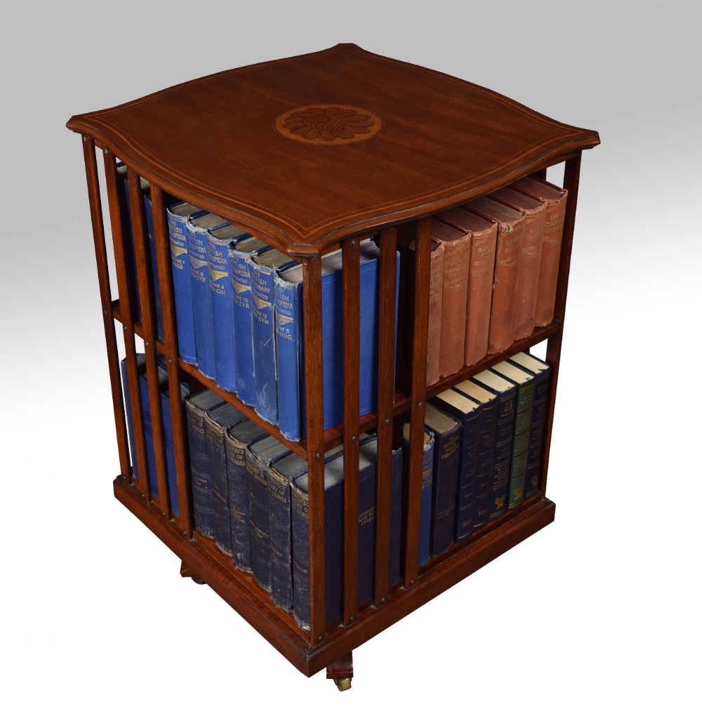 Edwardian mahogany revolving bookcase