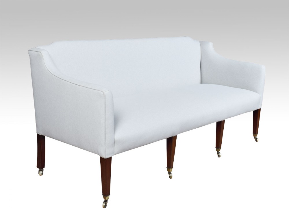 Georgian mahogany framed upholstered settee