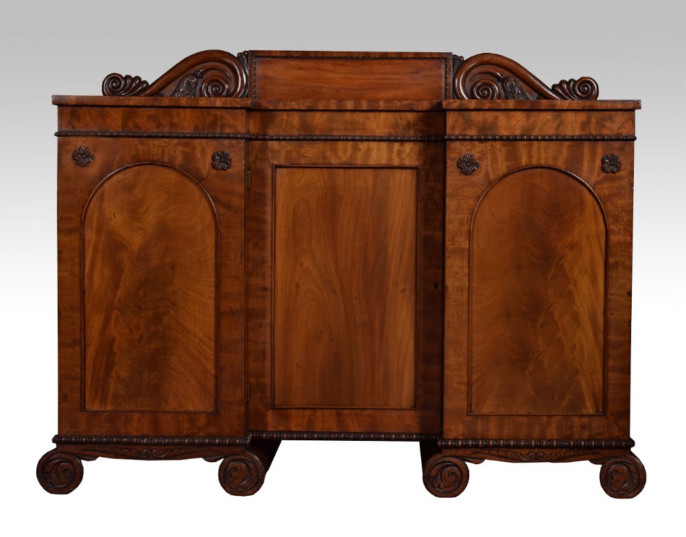 William IV mahogany three door sideboard 