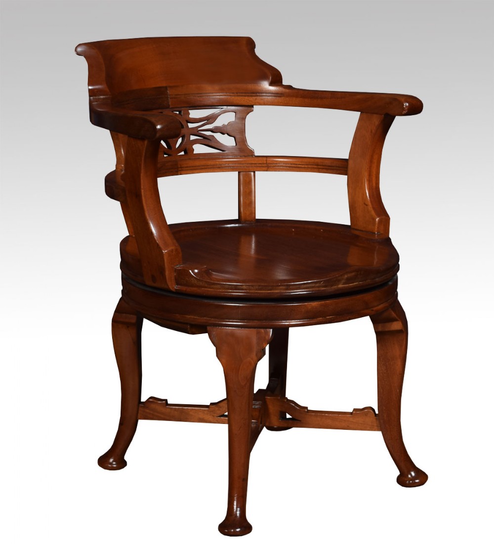 mahogany Swivel Desk Chair