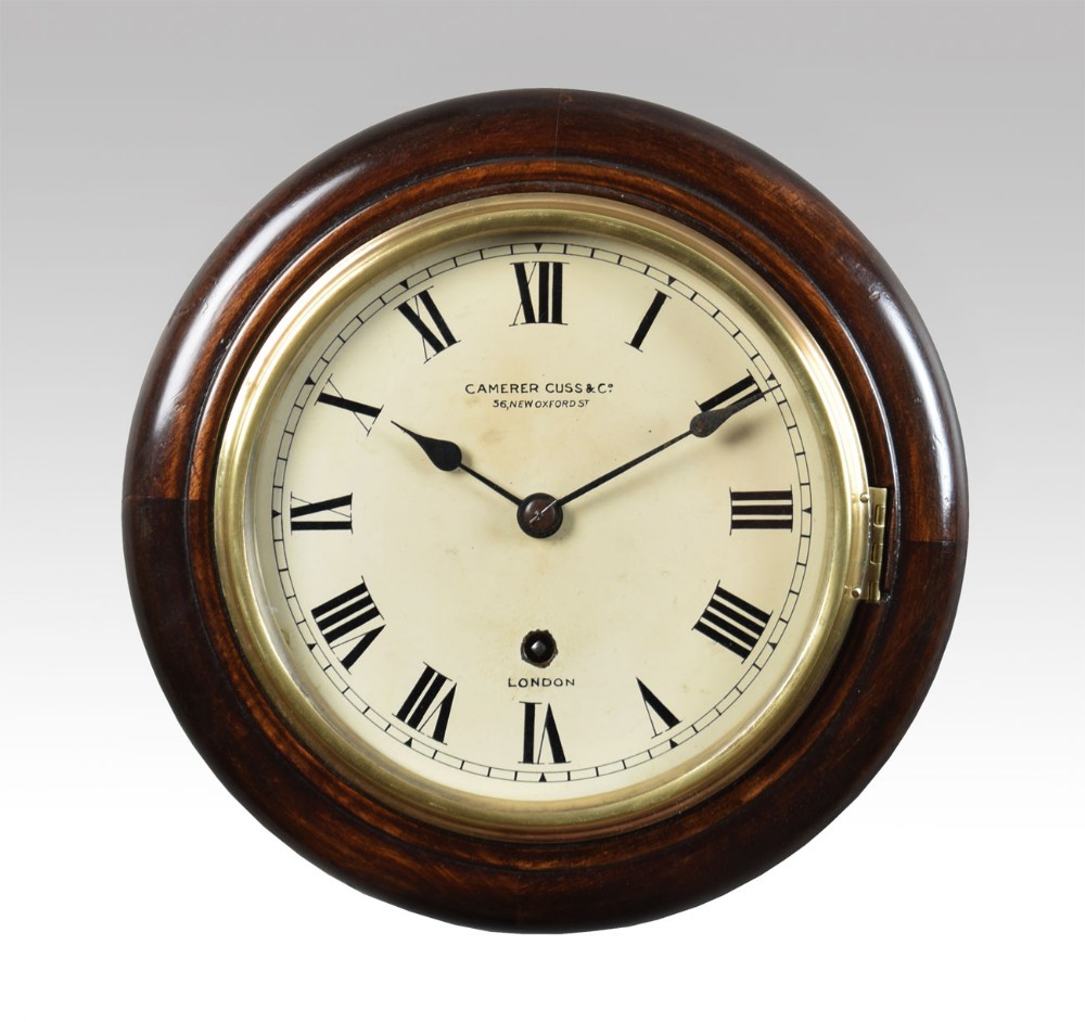 Mahogany Wall Clock by Camerer Cuss & Co 