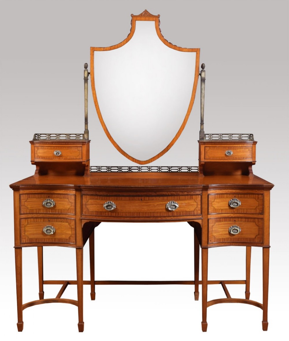 late 19th century satinwood Sheraton revival dressing table