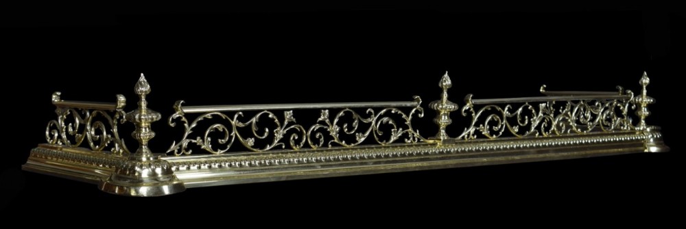 Victorian brass fender