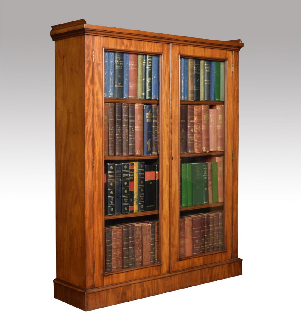 Victorian mahogany two door bookcase 