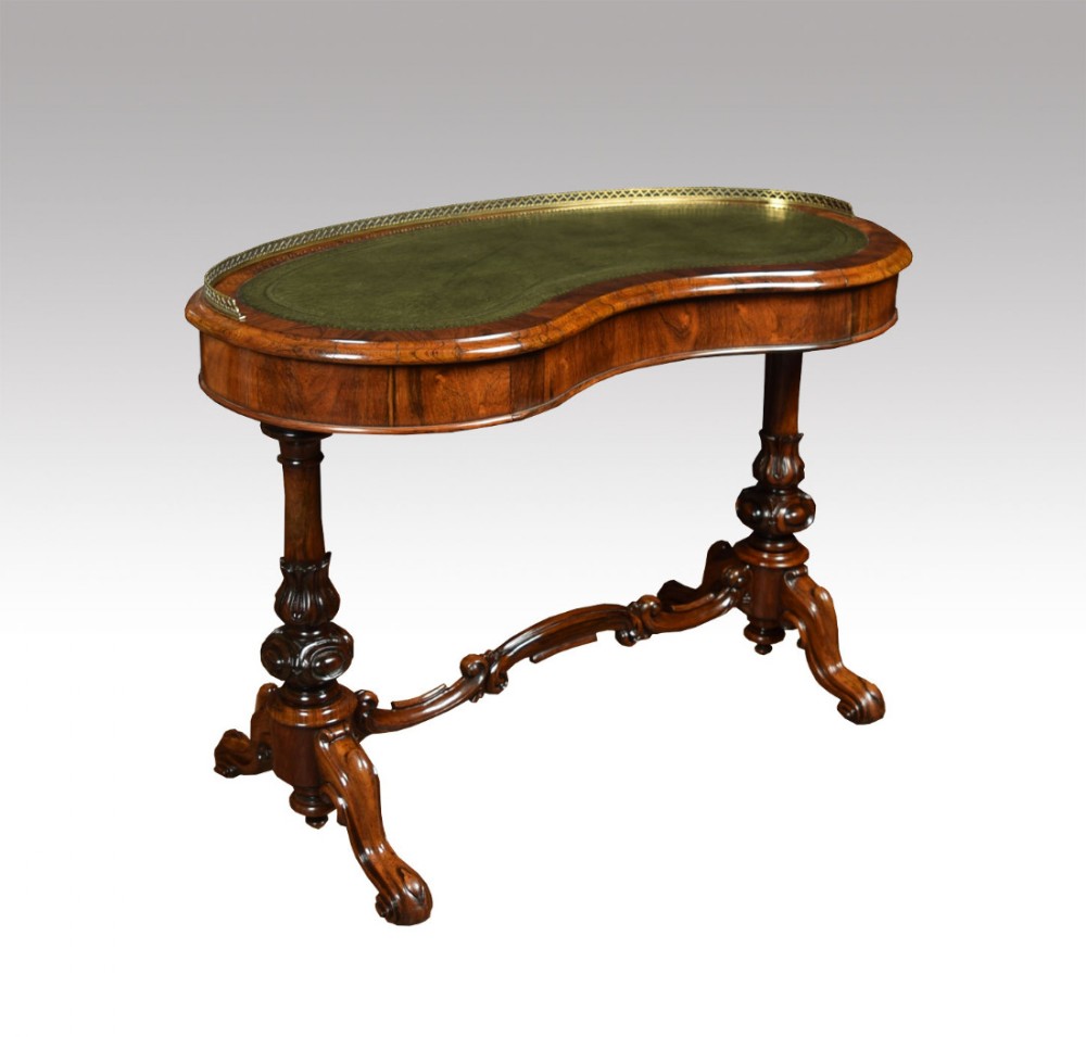 lady’s rosewood kidney shaped writing table