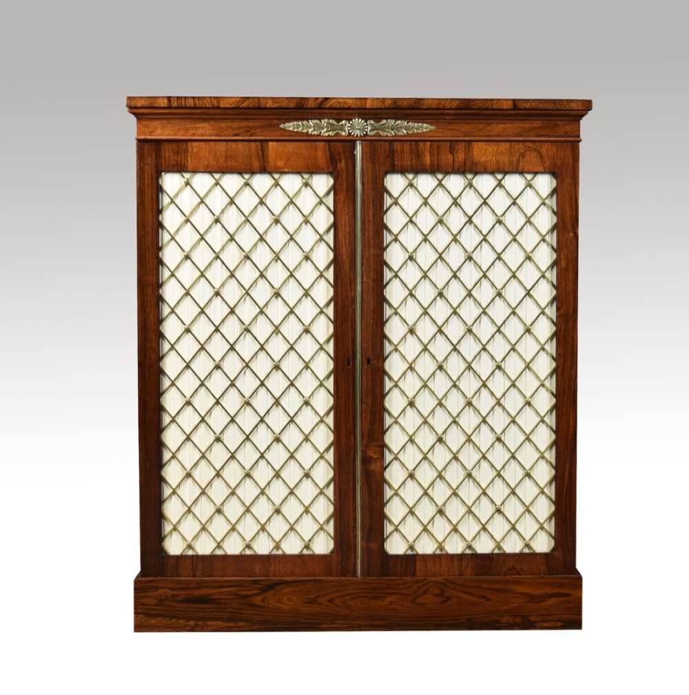 Regency rosewood two door chiffonier