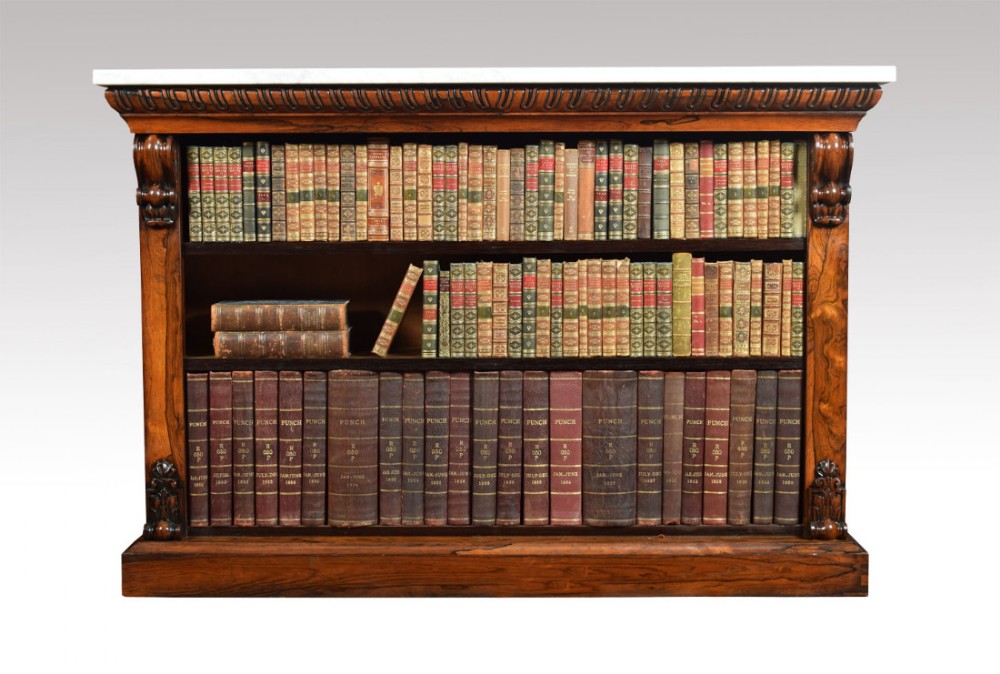 Regency rosewood open bookcase