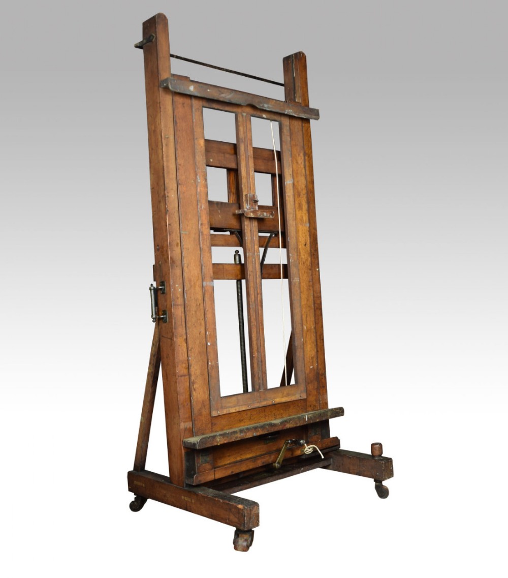 large oak studio easel by Windsor and Newton