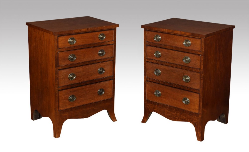 Pair of small mahogany chests of drawers