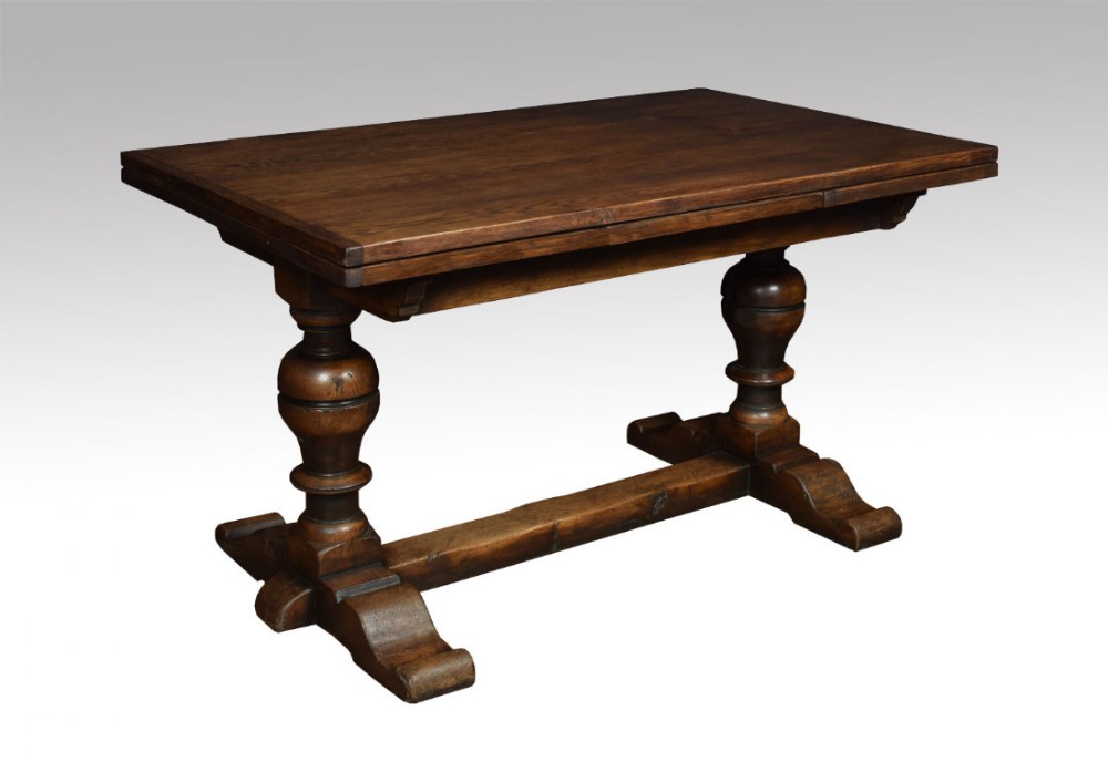 Oak draw leaf refectory table