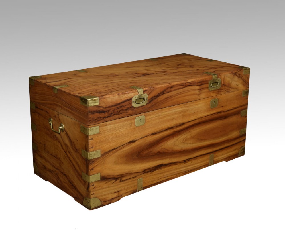 Large Chinese export brass-bound camphorwood chest