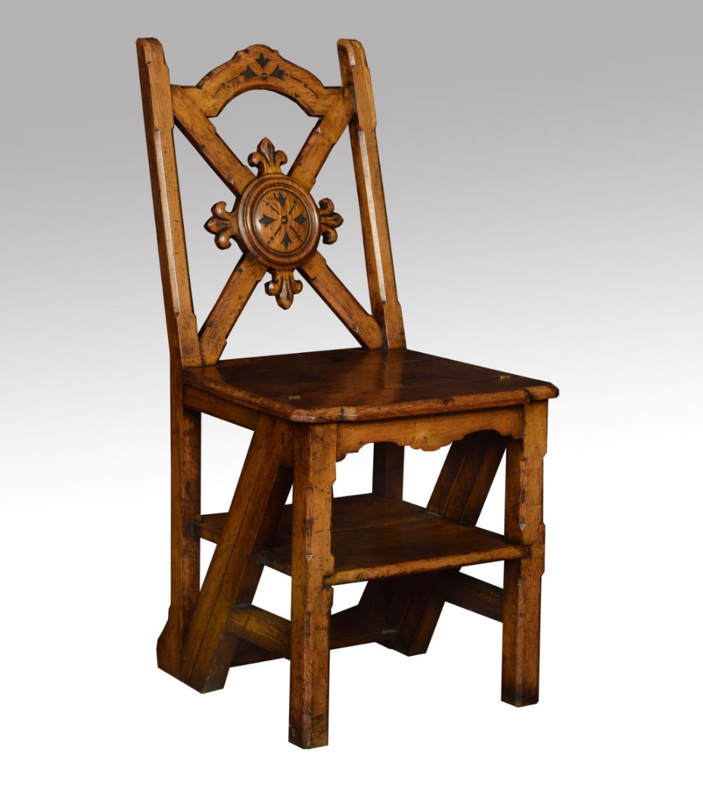 Gothic oak metamorphic chair