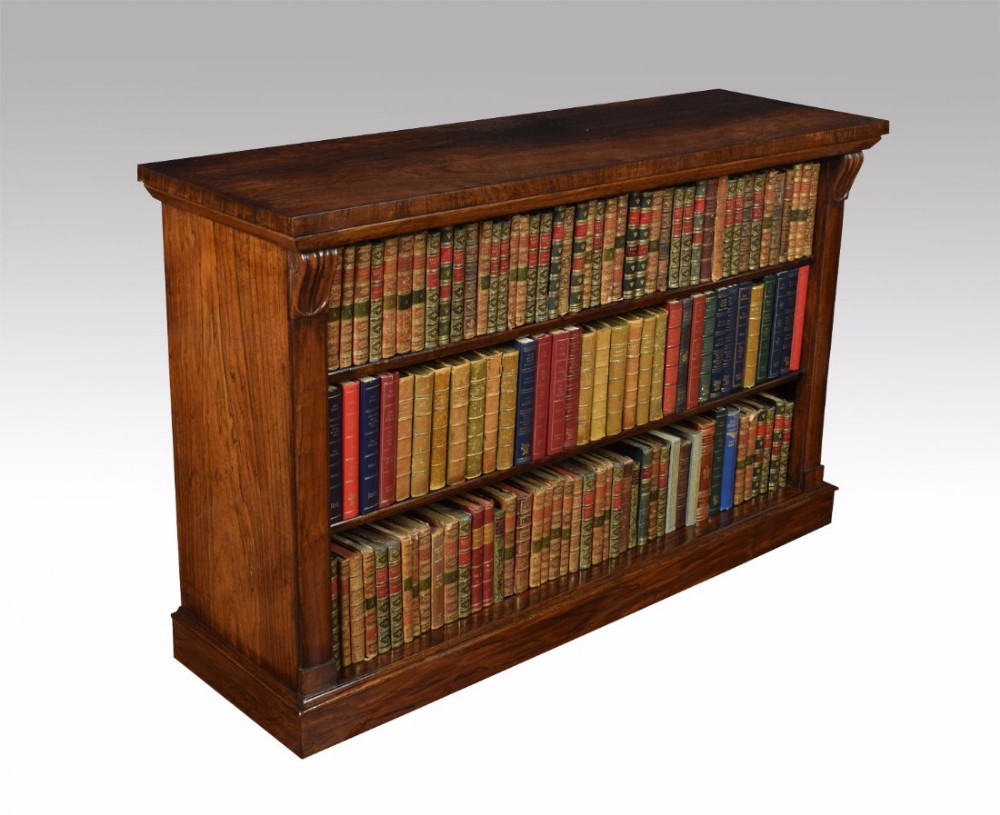 Regency Rosewood open bookcases of small proportions