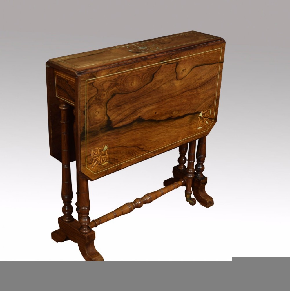 Rosewood inlaid Sutherland table