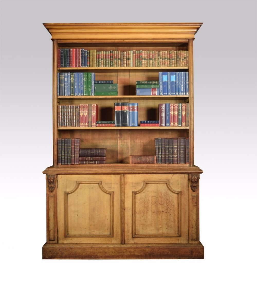 19th Century light oak bookcase