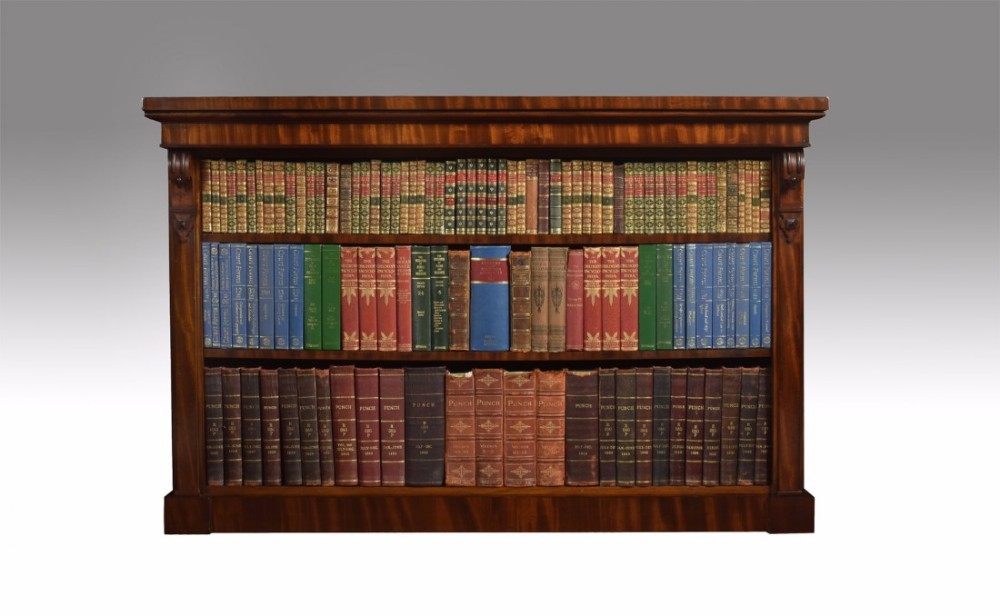 Early Victorian open bookcase