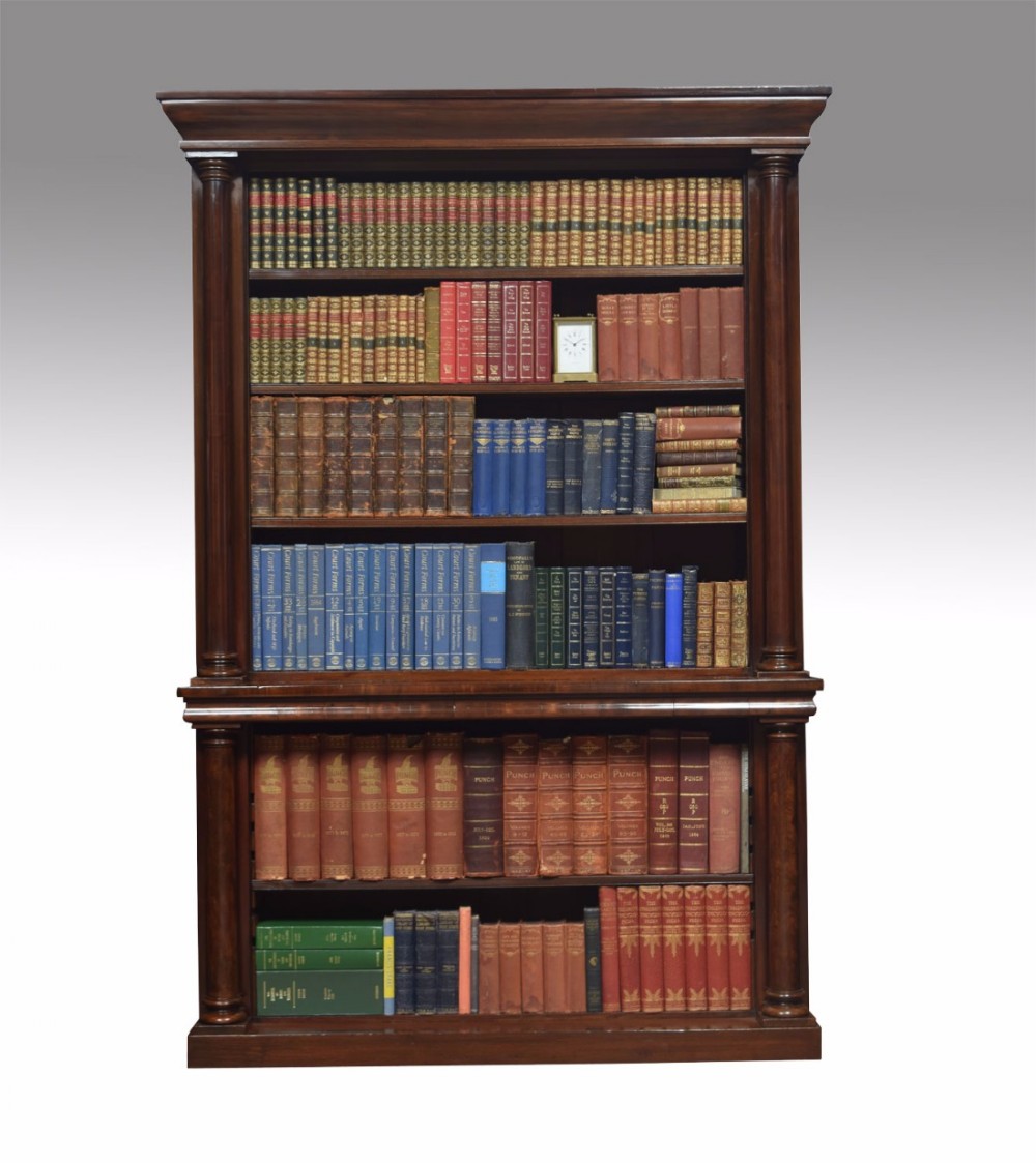 Victorian mahogany open bookcase