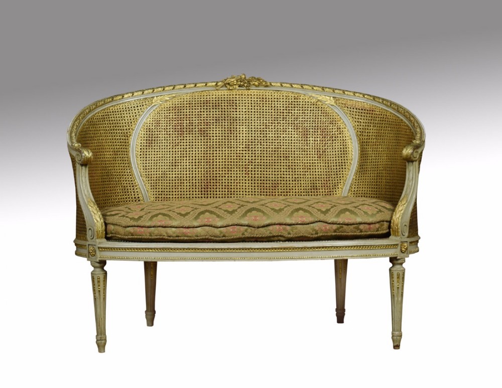 French Louis XVI style canape´ settee