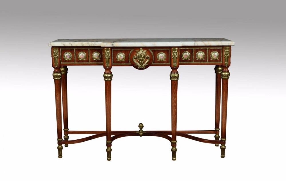 Louis XVI revival breakfront console table by H & L Epstein