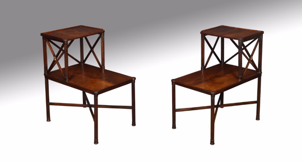 Pair of Regency waterfall side tables