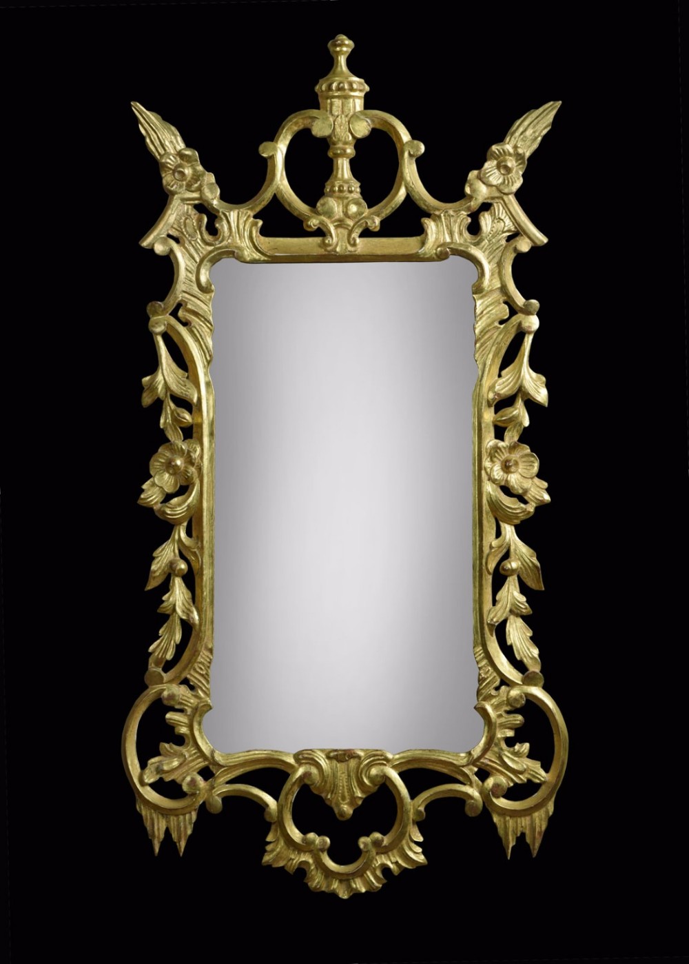 Chippendale style giltwood wall mirror