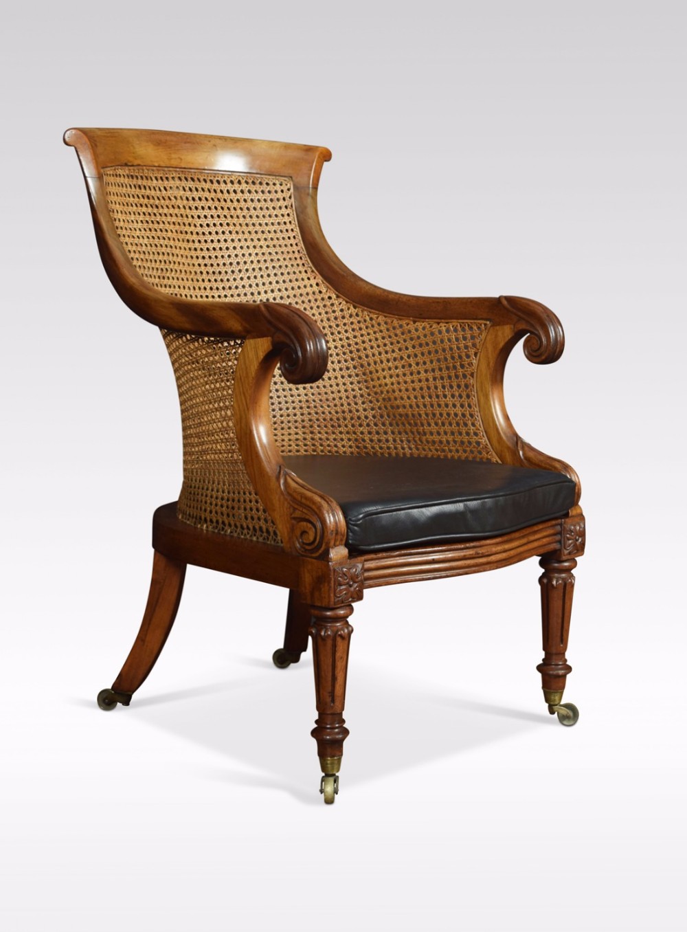 Regency Mahogany Bergere Armchair