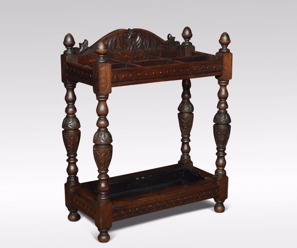 Early 20th century oak stick stand
